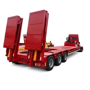 Heavy Duty Three Axle 40ft Container Flatbed Semi Trailer 40000 kg Payload for Heavy Load Transportation