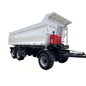 Heavy Duty Three Axle U Type Rear Dump Full Trailer Side Wall Tipper Full Trailer for Central Asia Africa Export Standard