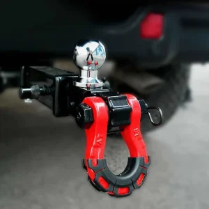 Heavy Duty Trailer Hitch Ball Mount D Ring 2inch Receiver 4wd Tow Bar Shackle Pin Clip Recovery Towing