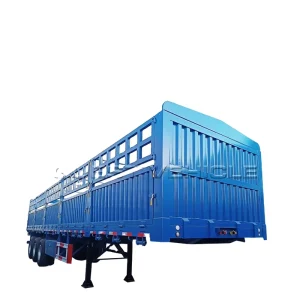 Heavy Duty Utility Cargo Trucks 3 Axle Side Wall Trailers Fence Semi Trailer