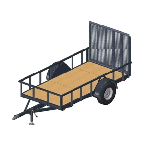Heavy Duty Utility Trailer with A Frame Drawbar OEM Reinforced Trailer for Equipment Transport