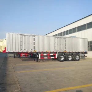 Heavy Duty Van Box Type Cargo Container Transportation Truck Semi Trailers