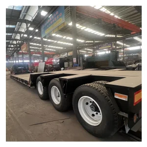 Heavy Equipment Transport 3 Axle 60 Ton Lowbed Trailer