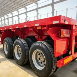 Heavy Haulage Flatbed Trailer with Multi-Axle Design and Stable Suspension System