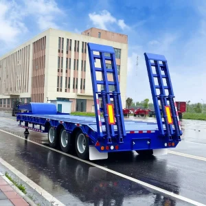 Heavy Hydraulic Gooseneck Low Bed Semi Trailer 3 Axles 4 Axles 50 Tons 60 Tons Semi Trailer Can Be Sold in Algeria