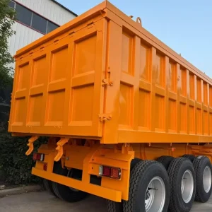 Heavy Load 3 Axles Cargo Trucks Tipper Semi Trailer Rear Dump Trailer