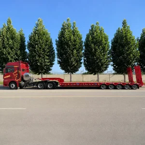 Heavy Load 40ft Flatbed Semi Trailer 5 Axle Steel Platform Trailer for Container Transport and Export
