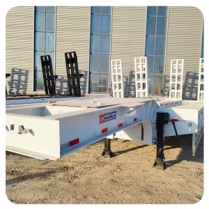 Heavy Load Detachable Gooseneck Machinery Lowbed Semi Trailer