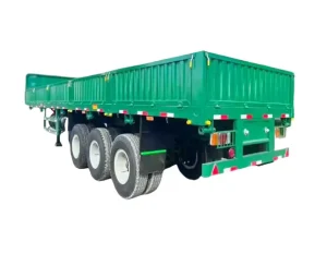 Heavy Machinery Transporting Semi Trailer Truck Flat Low Bed Semi Trailercontainer Semi Trailer for Sale