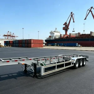 Heavy-duty Transportation 60T Trailer Skeleton Trailer 3 Axles Port Container Trailer Manufacturers