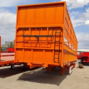 High Capacity 4 Axle 60T Sidewall Fence Cargo Semi Trailer Customizable Drop Side Open Top Truck Trailer for Sale