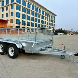 High Capacity Galvanized Tandem Axle Utility Trailer with Hydraulic Dump for Agricultural Use