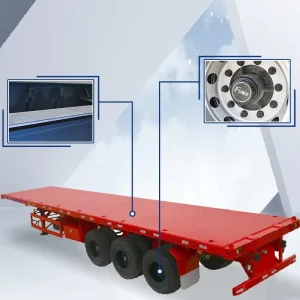High Capacity Truck Trailer Car Trailer 3 Axle Flatbed Semi Trailer