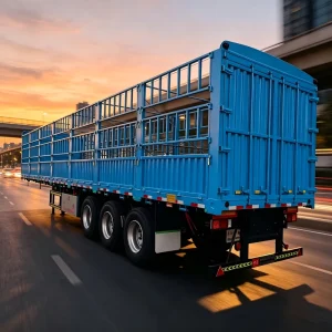 High Fence Semi Trailer for Bulk Light Weight Cargo