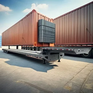 High Load Capacity Heavy Duty Low Bed Semi Trailer with Durable Steel Frame for Industrial Machinery Transport