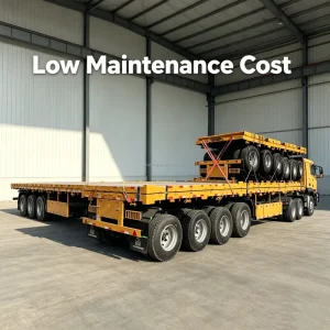 High Performance Multi Axle Heavy Duty Steel Semi Trailer 30 40 60 80 T Payload Customizable Size