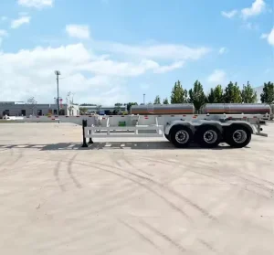 High Quality 20 53 Feet 2 5 Axle Flat Bottom Semi Trailer Container 60T Max Payload Truck Trailer