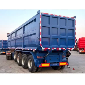 High Quality 3 Axle 40-60Ton Semi-Trailer End Dump Tilting Trailer with Hydraulic System