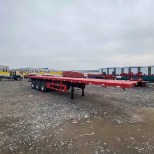 High Quality 3 Axles 40ft Flatbed Trailer 53 ft Flatbed Semi Flatbed Trailer Containers Trailers Container Semi Trailer