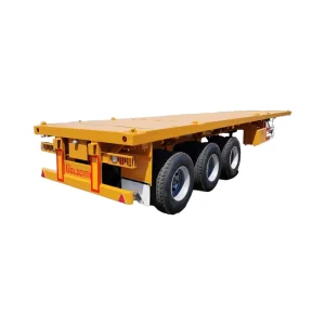 High Quality 40ton 3 Axle Flatbed Semi Trailer 20ft Cargo Truck Trailer