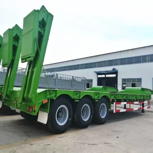 High Quality Container Flatbed Semi Trailer Tri Axles Truck Trailers for Sale