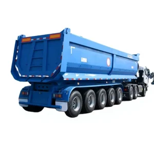 High Quality Dual Duty 100T Capacity Steel End Rear Dump Semi Trailer for Global Transport Needs