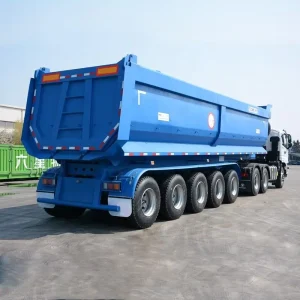 High Quality Durable Efficient Safe Heavy Duty 100T Capacity Steel End Rear Dump Semi Truck Trailers for Global Transport Needs