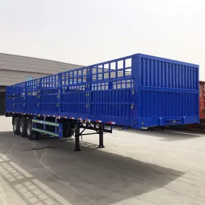 High Quality Enclosed 40ft 40-60tons Cargo Trailer Utility Stake Fence Semi Trailer