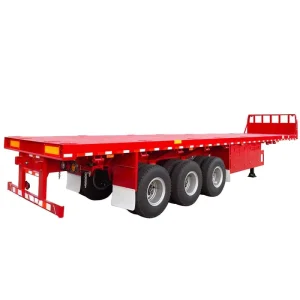 High Quality Heavy Duty 3 Axle Low Platform Semi Trailer for Oversized Construction Cargo Delivery for Sale