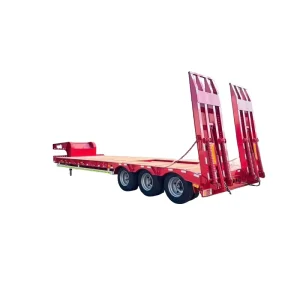 High Quality Heavy Duty Low Bed Semi Trailer for Engineering Machinery Transportation Export Ready Cargo & Utility Trailers