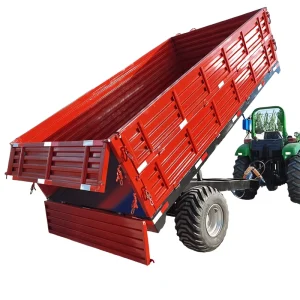High Quality Single Axle 5 Ton Dump Tractor Towing Farm Trailers European Agricultural Style