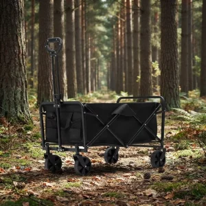 High Quality Steel Foldable Waterproof Ultra-lightweight Outdoor Camping Cart Wagon Trailer Customized Color for Camping BBQ