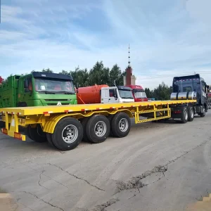 High Quality Used Second Hand 3 Axles 60Ton Tractor Truck Head 20ft 40ft Container Flatbed Semi Trailer