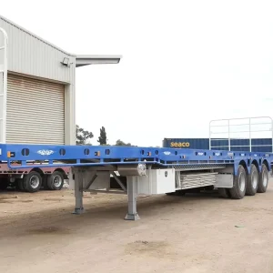 High Tensile Flooring Flat Bed Trailer Customized Flat Top Trailer Tri Axle Flat Deck Trailer for Sale in Australia