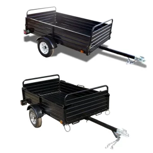 Hot Dip Galvanized 8×5 Box Cage Utility Trailer Double Axle Box Trailer with Cage