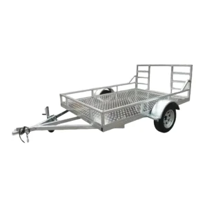 Hot Dip Galvanized Flat Top Trailer with Cage 1500KG Heavy Duty ATV UTV Trailer Mechanical Braked Cargo Trailer OEM ODM
