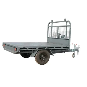 Hot Dip Galvanized Heavy Duty Fully Welded Box Trailer Utility Trailer with Ramp and Cage Size 9x6ft