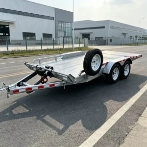Hot Dipped Galvanized 2.5T Hydraulic Tilt Car Trailer with Spare Tire for ATV Motorcycle & Equipment Transport
