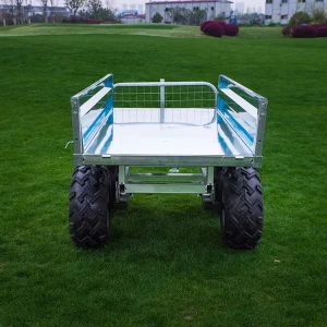 Hot Dipped Galvanized Transport Farm Box Trailer with Fence