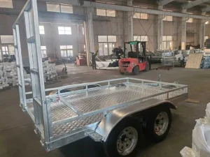 Hot dip Galvanized Flatbed Trailer with Ramps ATV Trailer Small Machinery Transport Trailer Multi purpose Utility Trailer