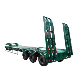 Hydraulic Lift 4 Axle 80 Tons Detachable Gooseneck Lowbed Heavy Duty Steel Low Loader Semi Trailer