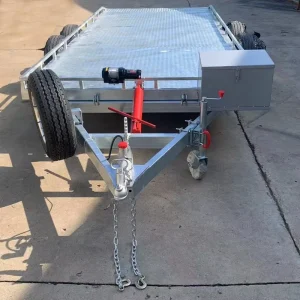 Hydraulic Tilt Car Trailer Manual Lifting and Lowering 2 Axle Manual Steel 2500KG Car Hauler Trailer