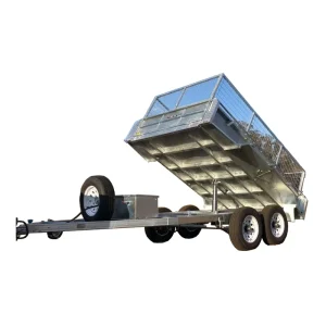 Hydraulic Trailer Hot Dip Galvanized Detachable 12×7 Tipping Box Trailers