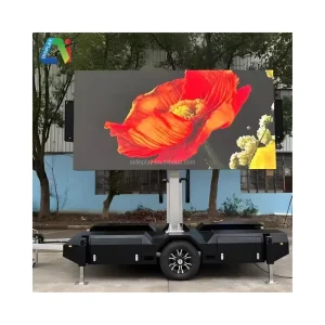 IP65 Outdoor Waterproof Mobile Digital Vehicle Van Trailer Mounted Truck LED Display Screen Billboard LED Screen Mobile Trailer