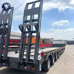 Industrial Flatbed Semi Trailer Reinforced Super Load Capacity for Commercial Logistics