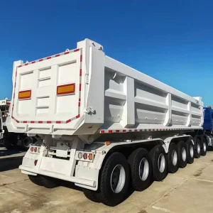 Industrial Heavy Duty Hydraulic Tipper Dump Trailer 8-20 Ton Capacity Multi-Axle End Dump Trailer for Mining & Construction