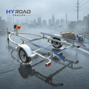 Jet Ski Trailer and Boat Trailer Combo Adjustable Heavy Duty Frame Personal Watercraft Carrier