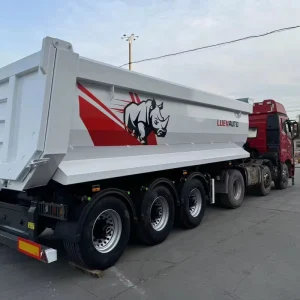 LUEN NEW Heavy Truck Trailer Dumper Dump Tipper Tipping Type Cargo Truck Semi Utility Trailer for Sale
