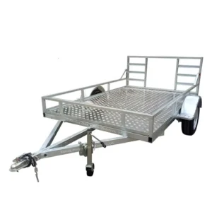 Landscape Utility Trailer Tandem Axle Trailer with Mesh Ramp Gate