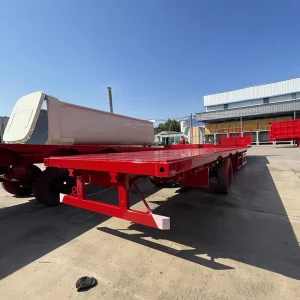 Large Capacity High Low Plate Semi Trailer for Cargo Transportation Heavy Duty